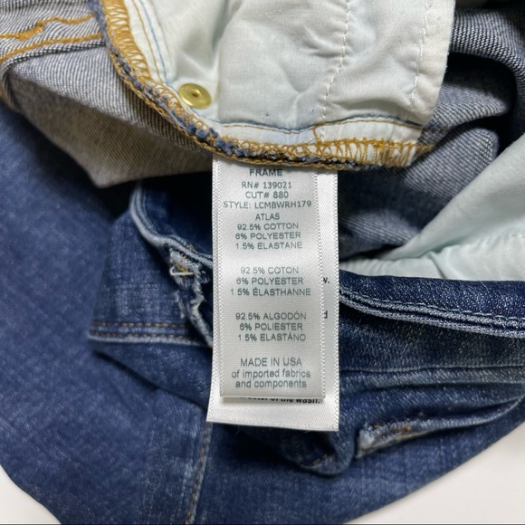 Frame Le Crop Mini Boot Released Hem Jeans Atlas Wash Size 26 Style: LCMBWRH179 - Picture 12 of 14